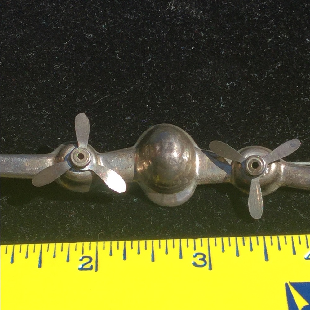 🛩️ STERLING SILVER Vintage AIRPLANE BROOCH 🛩️ EPLVC